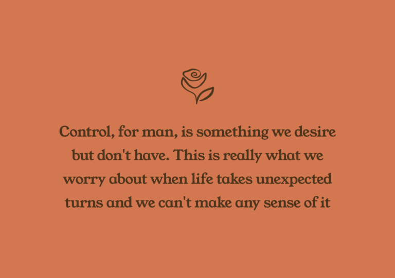 When life doesn’t make sense